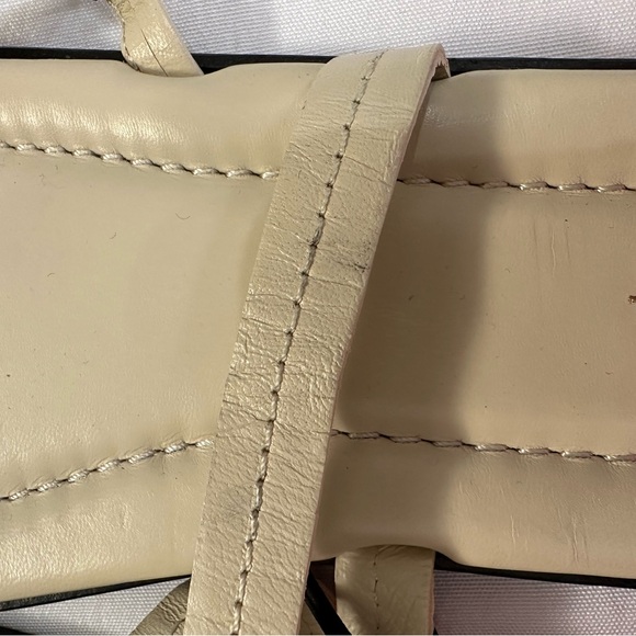 Zara Women's Leather Sandals Cream size 8 BNWT - Picture 5 of 5